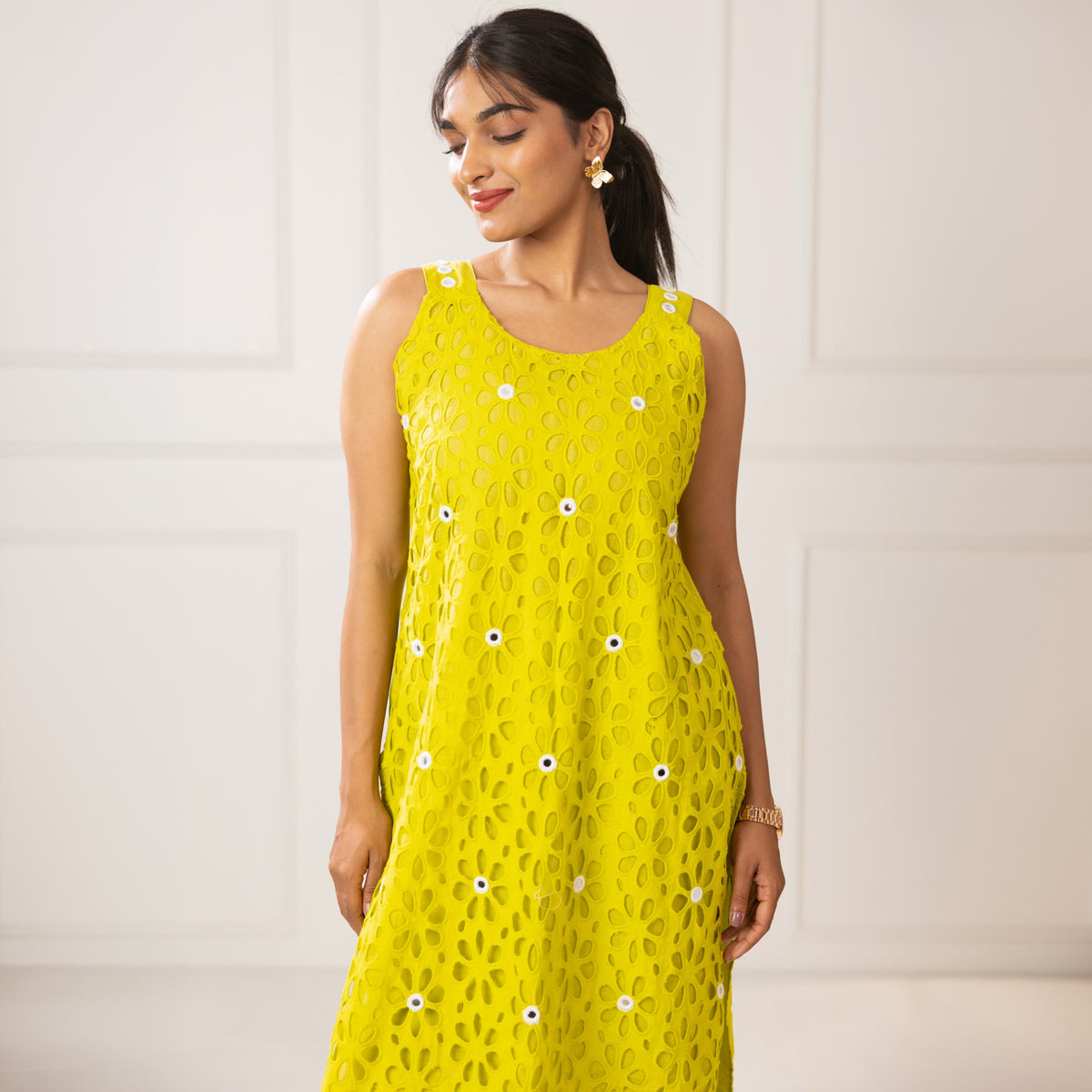 pastel green mirror embellished 3 piece suit set